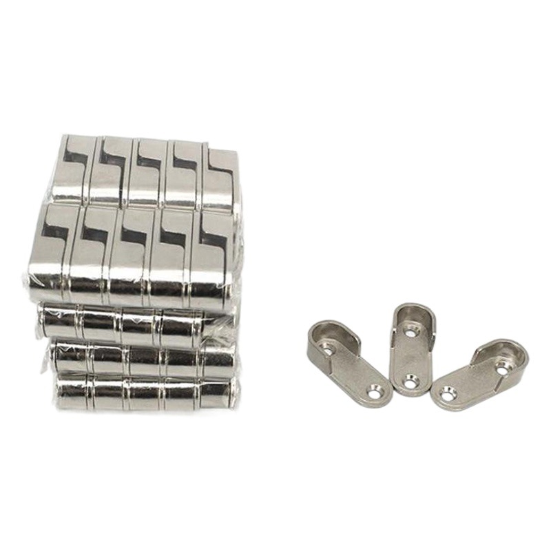 Engrosado 16mm aleación de zinc ropa titular armario ropa titular, 8,5G 11,5G ropa percha varilla ropa titular 2 agujeros en stock