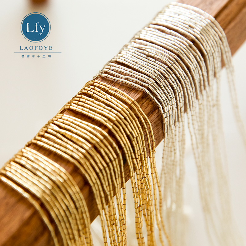 ✅ French Embroidery Imported Tube Beads 3*1.5mm Gold-Filled and Silver-Filled 1-Point Bright Tube Beads French Embroidery into a String of Beads Tube 50C