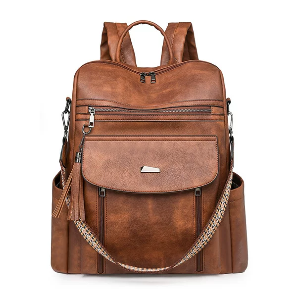2025 Cross-Border Trend Pu Casual Women's Bags Large Capacity Women's Backpacks Computer Bags Multi-Functional Wholesale