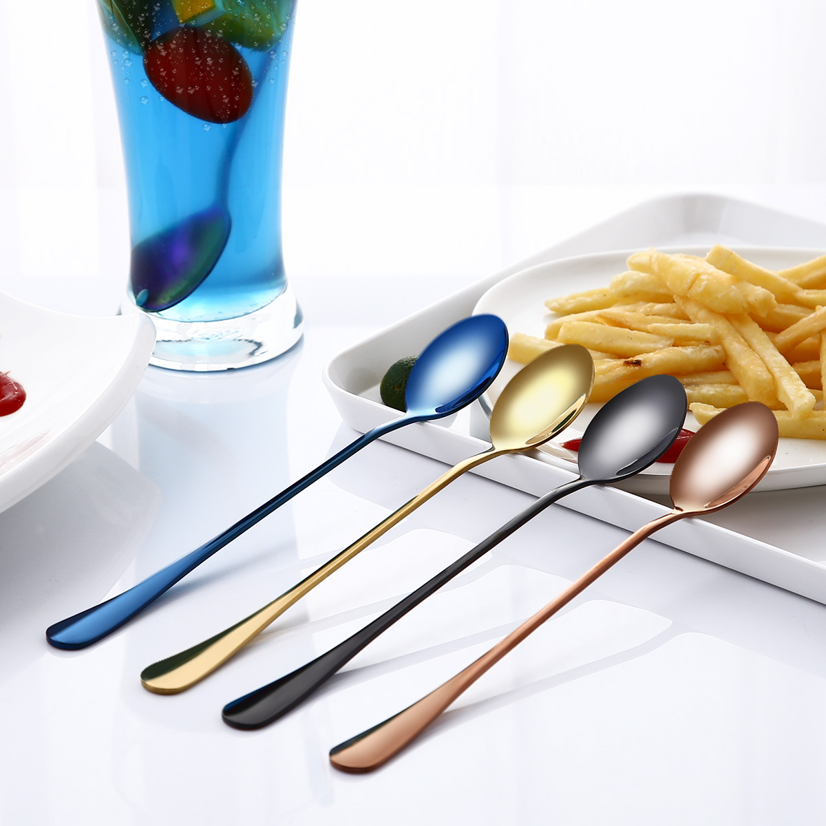 Langskaftet ske i rustfrit stål til kaffe og cocktails_voghion.com