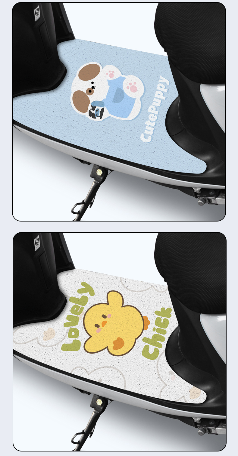 Universal Electric Vehicle Foot Mat Silk Loop Free Cutting Waterproof Silk Loop Foot Mat Emmayadi Bell Universal Foot Mat