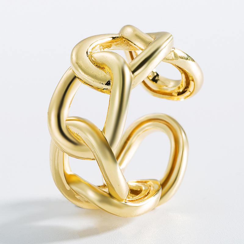 fashion eyes mushroom shape copper micro-inlaid zircon open ring