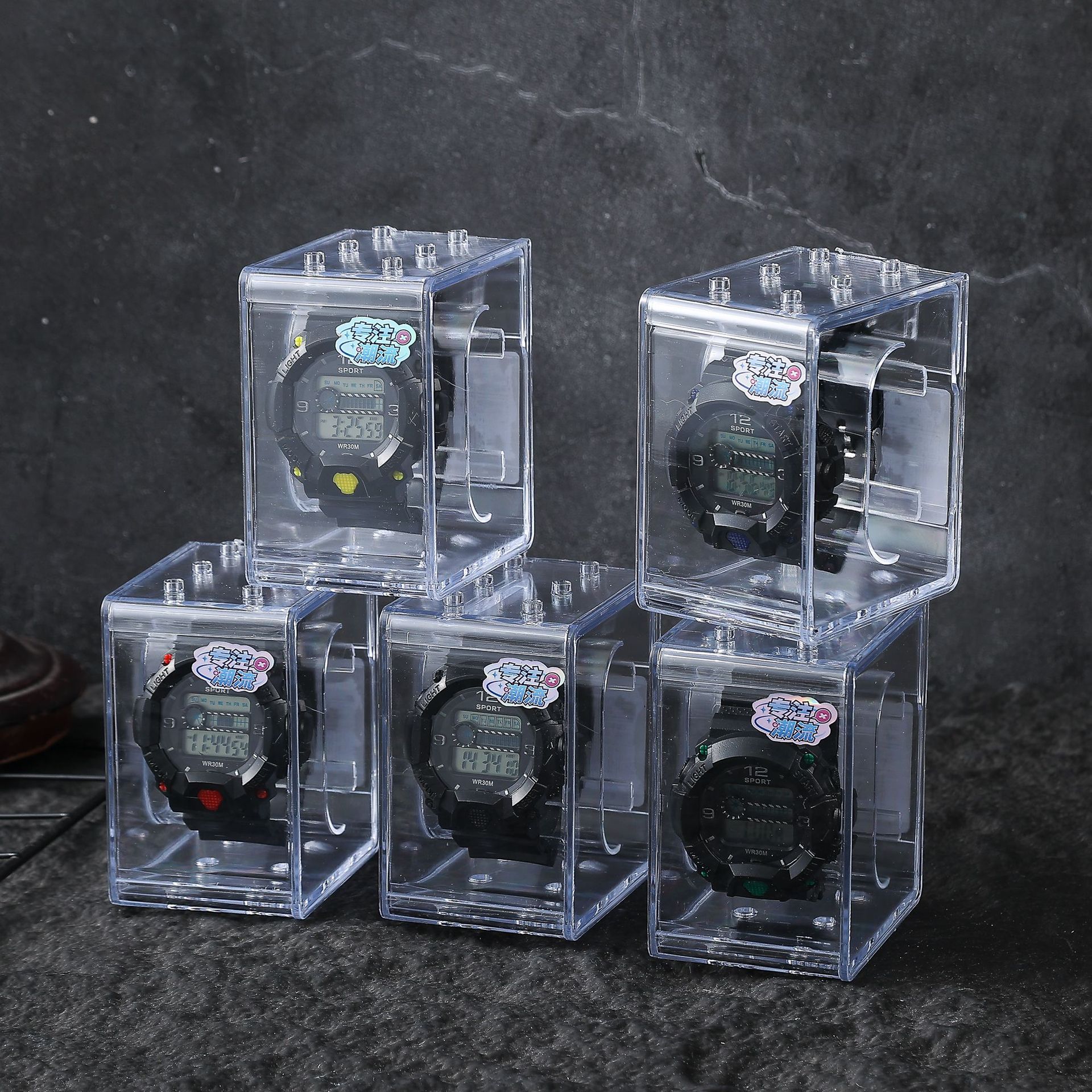 Teenage Women's Watch Student Trend Junior High School and High School Children's Sports Luminous Waterproof Multi-Functional Electronic Women's Watch