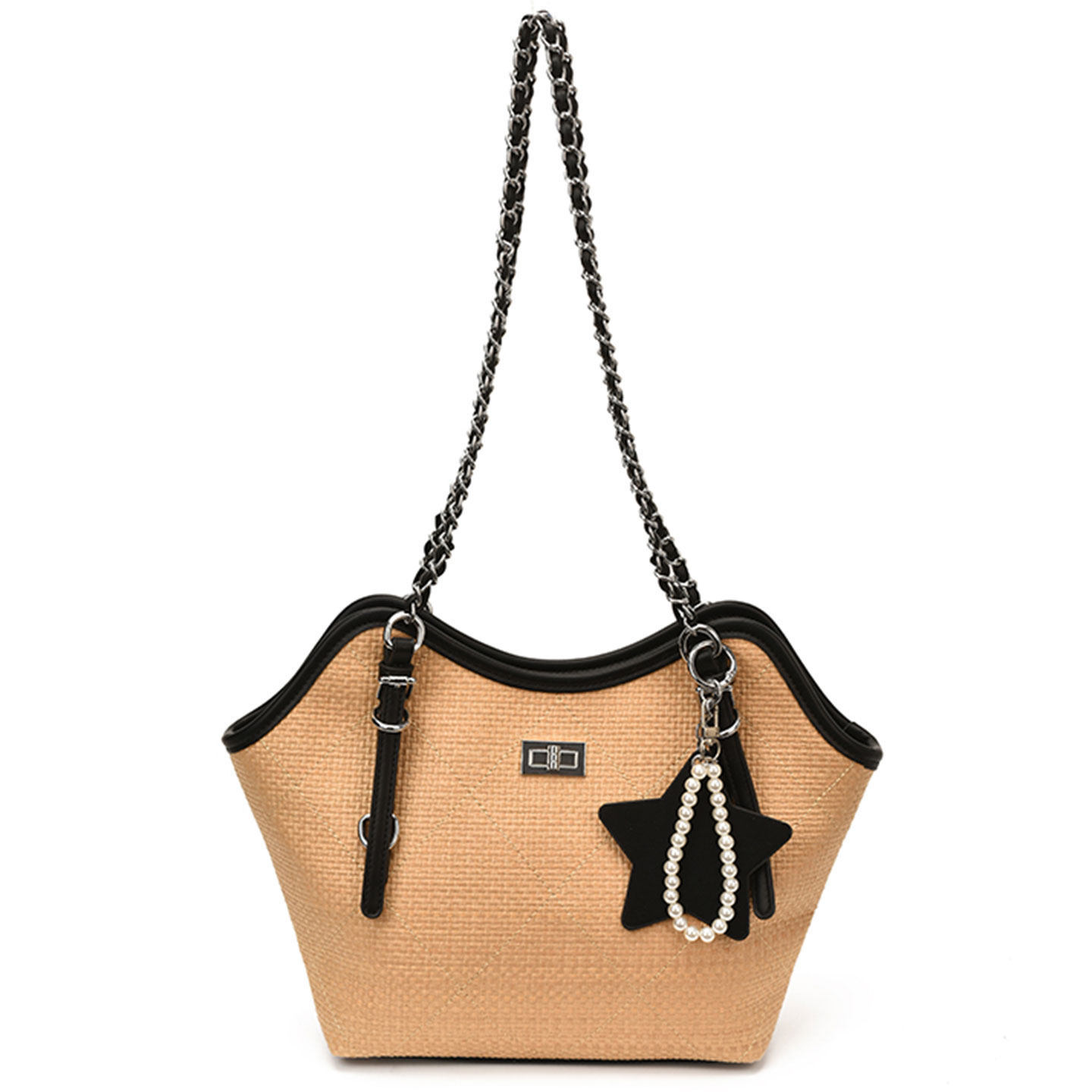 hombro nuevo bolso de mochila de mujer cadena bolsa de viaje moda moda trenzada verano 2026 gran capacidad de cubo