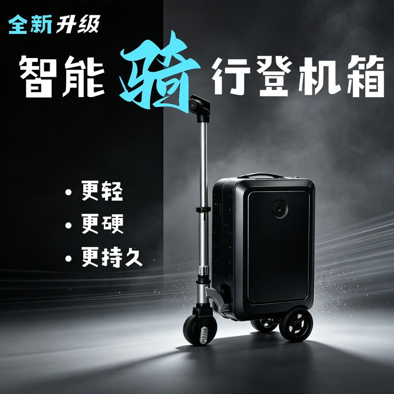 Smart electric ride-on luggage, suitable for elderly passengers, lightweight, lithium battery powered, with TSA-approved lock, sourced directly from the factory