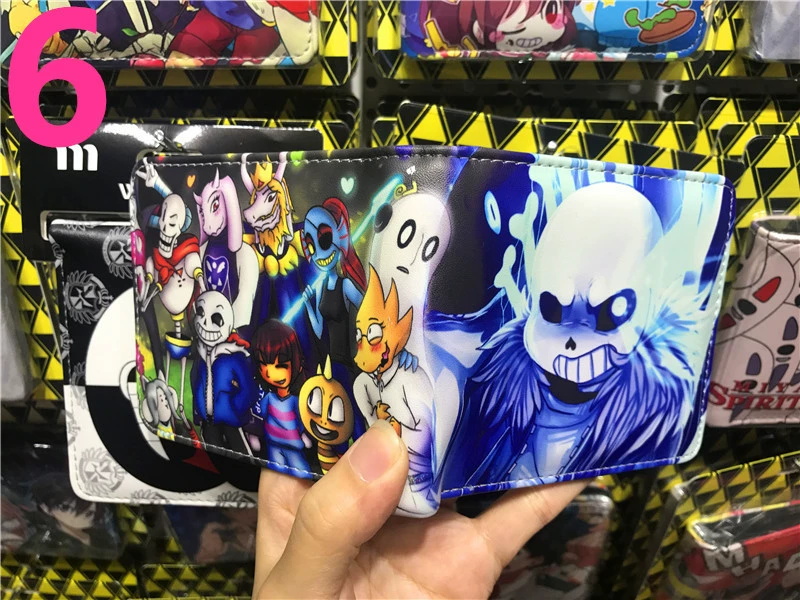 Под легендой, компактный бумажник Undertale Skeleton Brothers, периферия игры, короткий студенческий бумажник, следовать