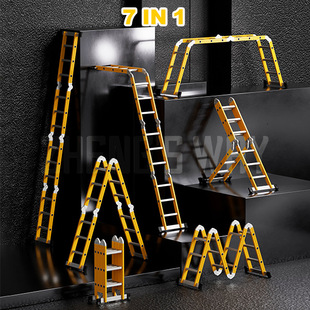 Ladder for Home Use, Multifunctional Indoor and Outdoor Straight Ladder, Folding Joint Ladder, 60% off Ladder Steps, Double-Sided Folding Stepladder, Manufacturer Wholesale