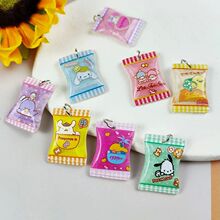 ApeUr 20pcs/pack Mini Candy Snack Resin Charms Earring Keych