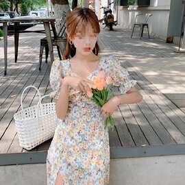 连衣法式连衣裙个子港味英伦法式连衣裙衣裙小个子碎花夏装辣妈