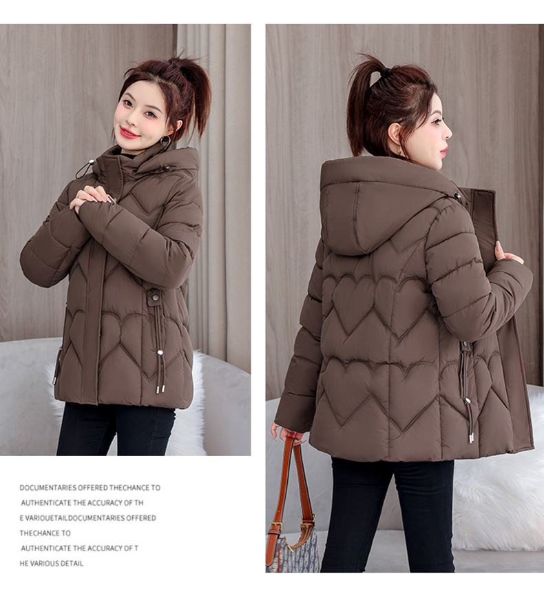 New Short Edition 2024 Korean Version Loose Cotton Jacket Thickened Warm Versatile Women's Coat Down jacket_voghion.com