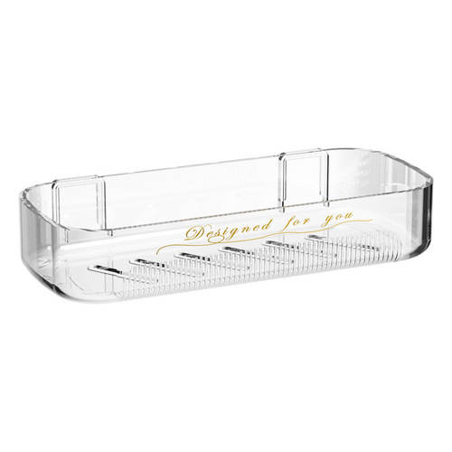Home bathroom shelf without drilling, wall-mounted draining, moisture-proof, heightened anti-rust toothbrush and toothpaste storage rack