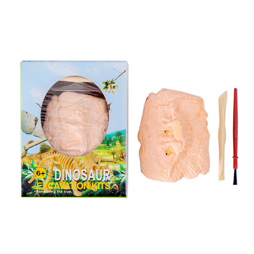Cross-border archaeological excavation toys children's educational dinosaur fossils DIY assembled skeleton simulation dinosaur model wholesale