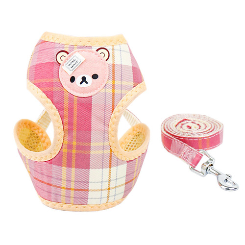 Cute pet cat leash Bichon Teddy dog ​​harness vest style small dog cat walking rope