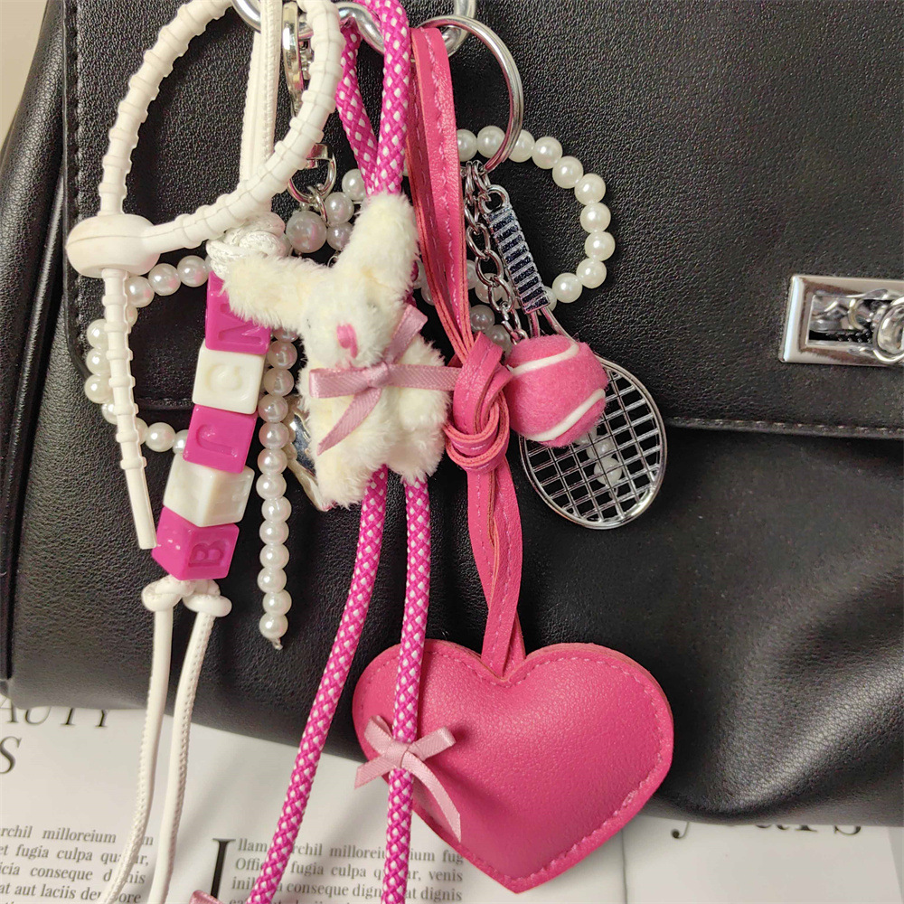 Bag Charms Bag Accessories Type 1 Piece PU Imitation Pearl Plush Little Bear Heart Shape Heart Clasp Closure Bag Charms