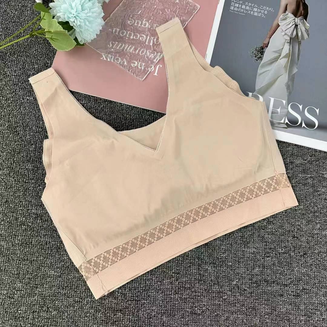 Nueva taza de látex que no deja marcas, chaleco de mujer con espalda hermosa de alta calidad, sujetador de yoga sin anillo de acero, ropa interior deportiva para mujer al por mayor