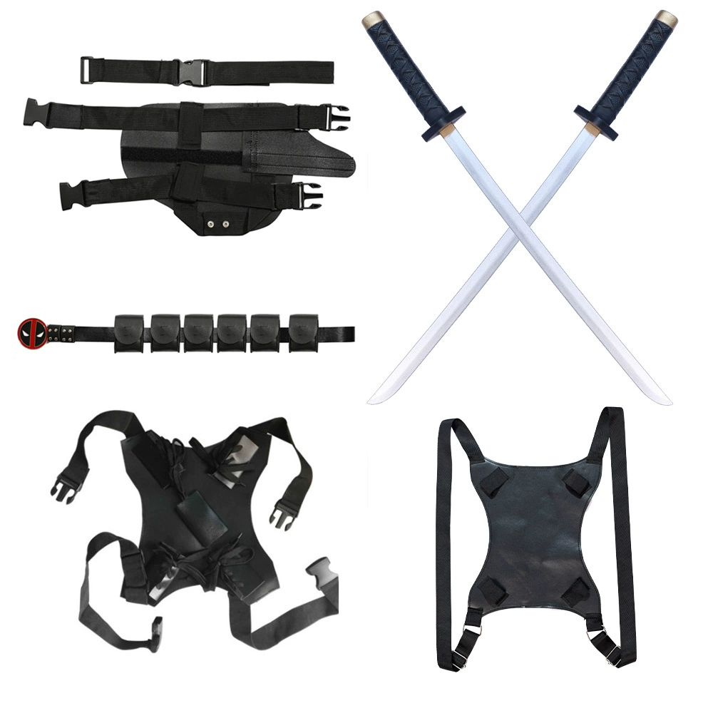 Хэллоуин Дэдпул для взрослых детей COS Аксессуары для одежды Дэдпул пояс кобура ремешок полный набор