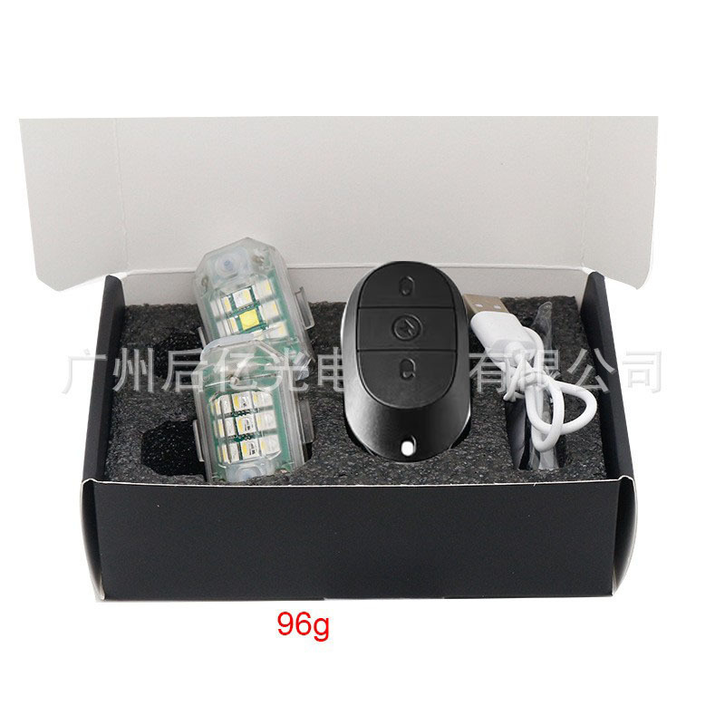 Motocicleta eléctrica LED flash luz de avión luz trasera de bicicletas auto decoración luz de advertencia luz piloto