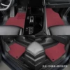 Driver and passenger - double-layer floor mats [TPE + wine red carpet]