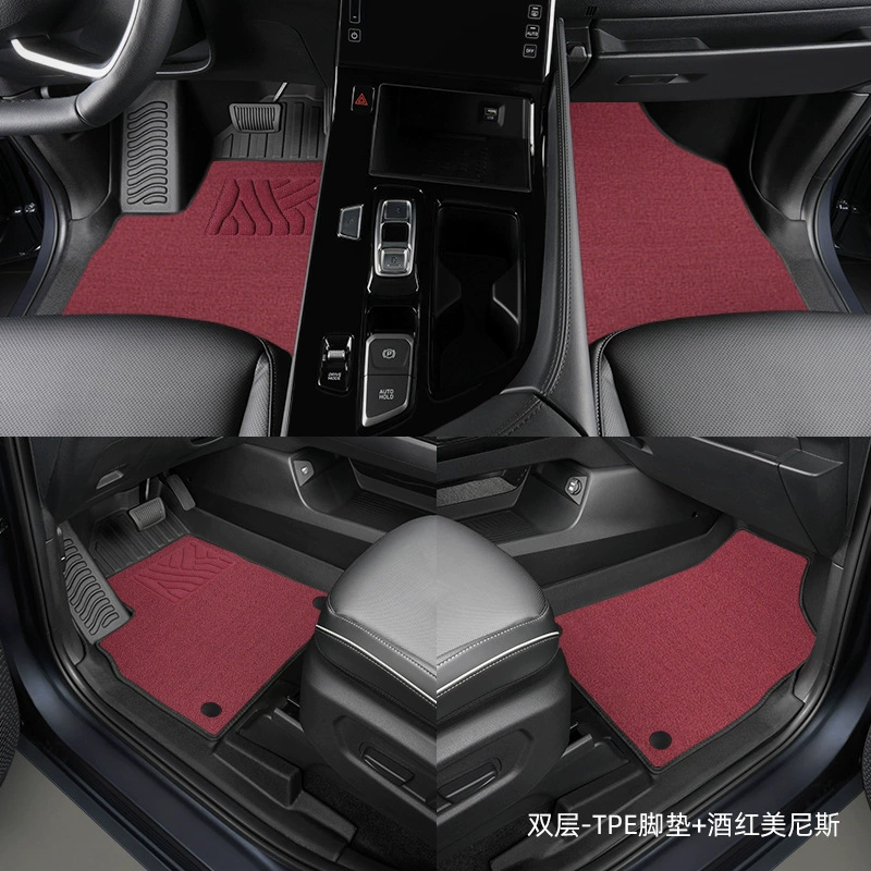 Car Floor Mats (Hyundai Kustu 2021–2024) TPE full‑coverage, tailored 7‑seat set