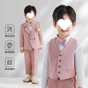 Children's Suit suit New Boys' Suit British Flower Children's Wedding Dress Children's Host Birthday One Year Old Dress