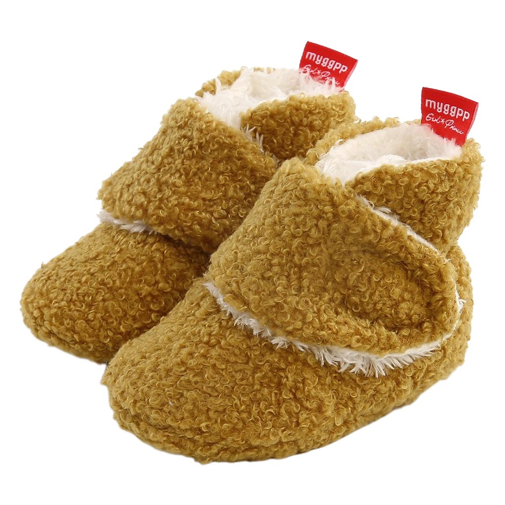 Zapatos de algodón de dibujos animados de color sólido de comercio exterior zapatos de Bebé Zapatos cálidos de fondo suave zapatos de niño zapatos de bebé con forro polar 1982B