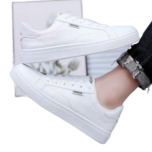Men's white leather shoes Korean style versatile trendy board shoes new autumn waterproof soft sole student shoes