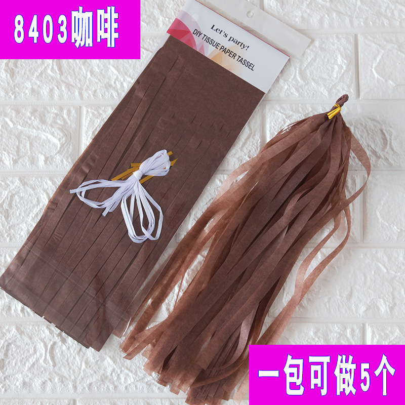 Fijación de papel al por mayor 5 / paquete de cinta de color tirar de flores decoración de la habitación de bodas suministros de fiesta europeos y estadounidenses