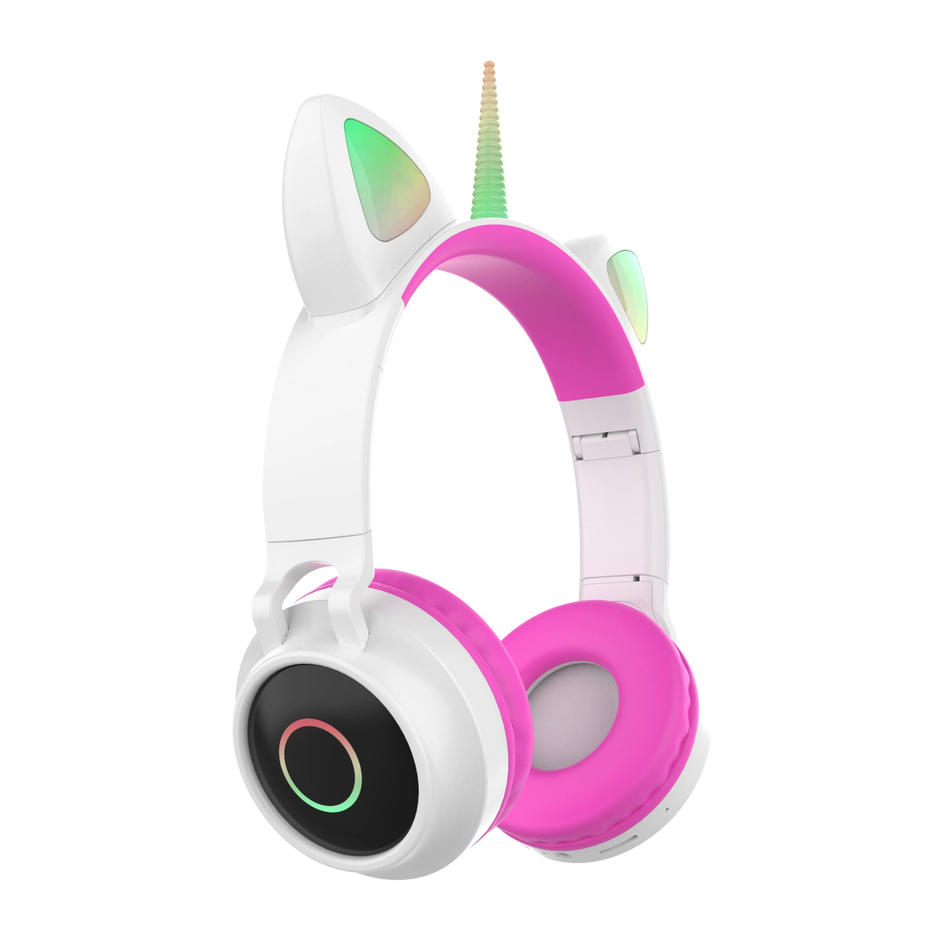 Поставляемые с завода Bluetooth-наушники Unicorn, гарнитура с подсветкой LED при ношении, детская мультяшная модель для бега