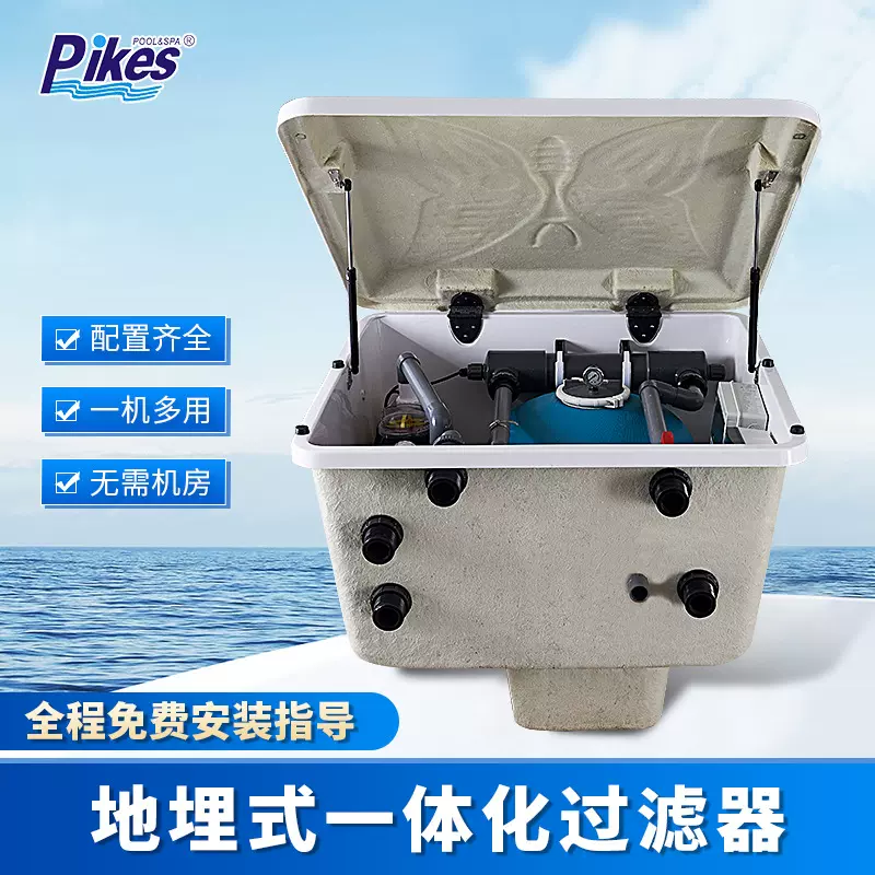 别墅游泳池循环过滤设备地埋机一体机水疗水处理过滤沙缸水泵厂家