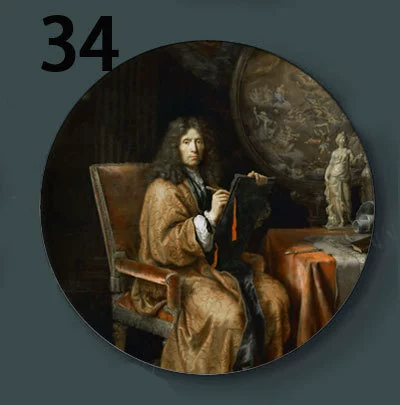 Декоративная тарель с масляной росписью Louvre, европейская настенная керамическая панель, декоративная тарелка для гостиной, для винного шкафа или ТВ-тумбы