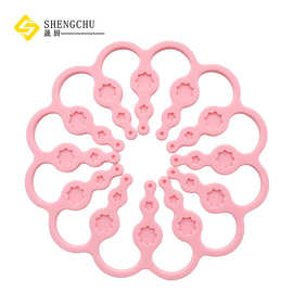 家用厨房硅胶折叠杯垫防滑垫 不规则隔热垫餐垫防烫锅垫碗盘餐具