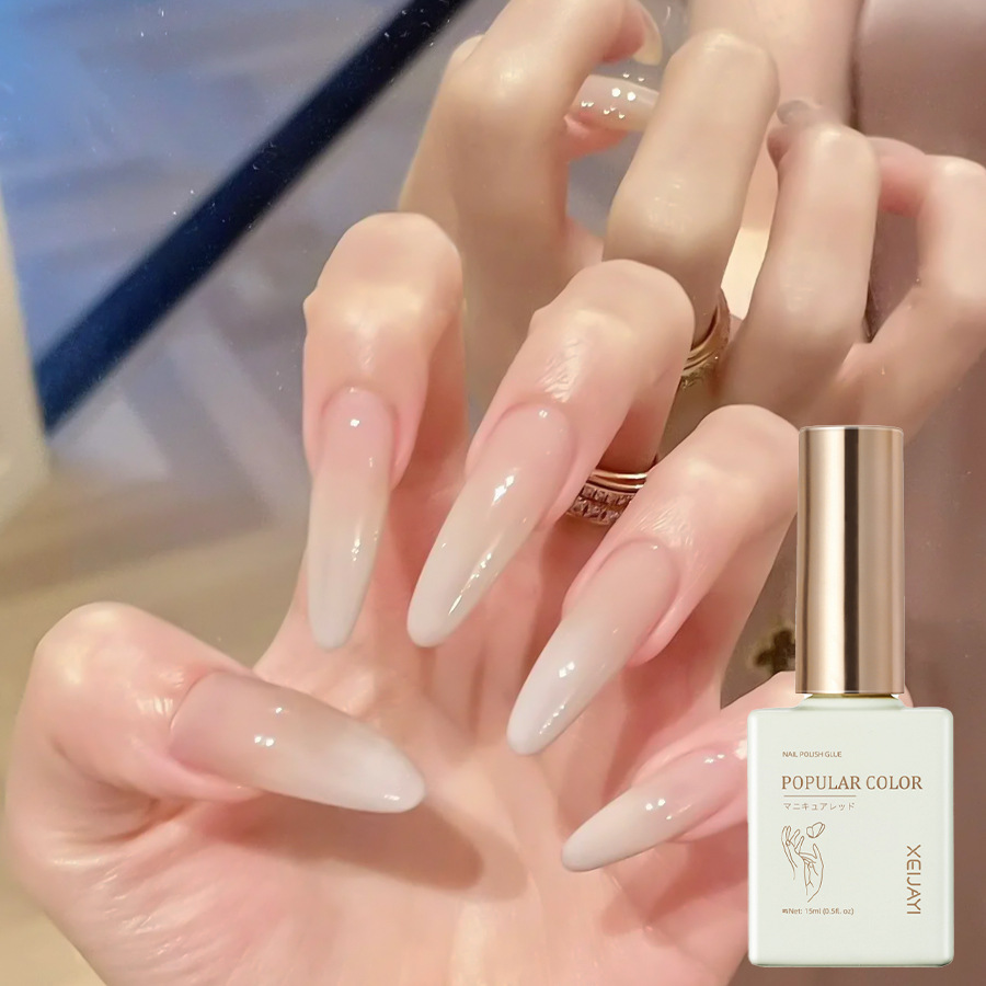 Pure Color new white nail polish glue nude transparent nail polish shop special high-grade nail polish lasting firm Factory wholesale