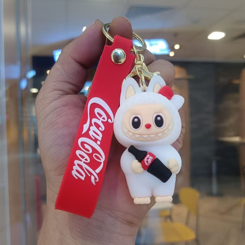 クリエイティブホットスタイルラブブキーホルダー漫画リトルシープペンダントおもちゃベビーグラバーかわいいキーチェーンリング卸売|undefined
