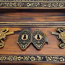 华意利欧式纯铜单板锁芯盖五金门锁装饰配件单开双开执手锁庭院门