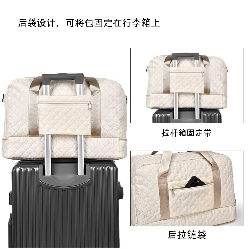 菱格旅行包新款大容量健身包手提短途旅游瑜伽包游泳运动健身包|undefined