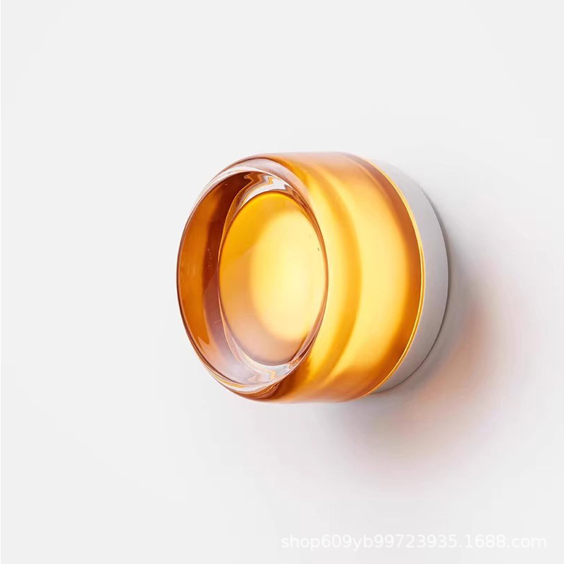 Pasillo minimalista lámpara de pared de cama decoración redonda lámpara de pared de fondo balcón moderno escalera de entrada lámpara de pared LED