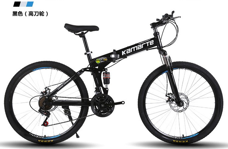 Fábrica al por mayor cola suave plegable bicicleta de montaña adulto amortiguador estudiante off-road velocidad variable bicicleta de cercanías