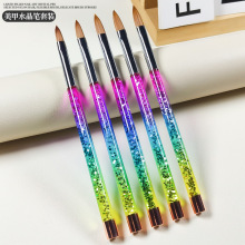 厂家直销美甲水晶雕花笔刷工具灌油液体金色流沙尼龙彩绘笔水晶