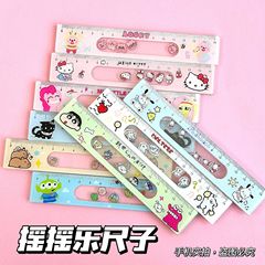 かわいいパチャドッグカピバラ揺れる定規、見栄えの良い雪の子猫アクリル学生用15cm定規