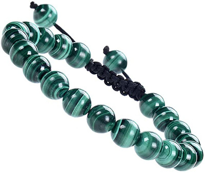 Cross border Best Sellers new pattern lovers Jewelry 8MM Malachite manual organization Lap adjust lady Bracelet