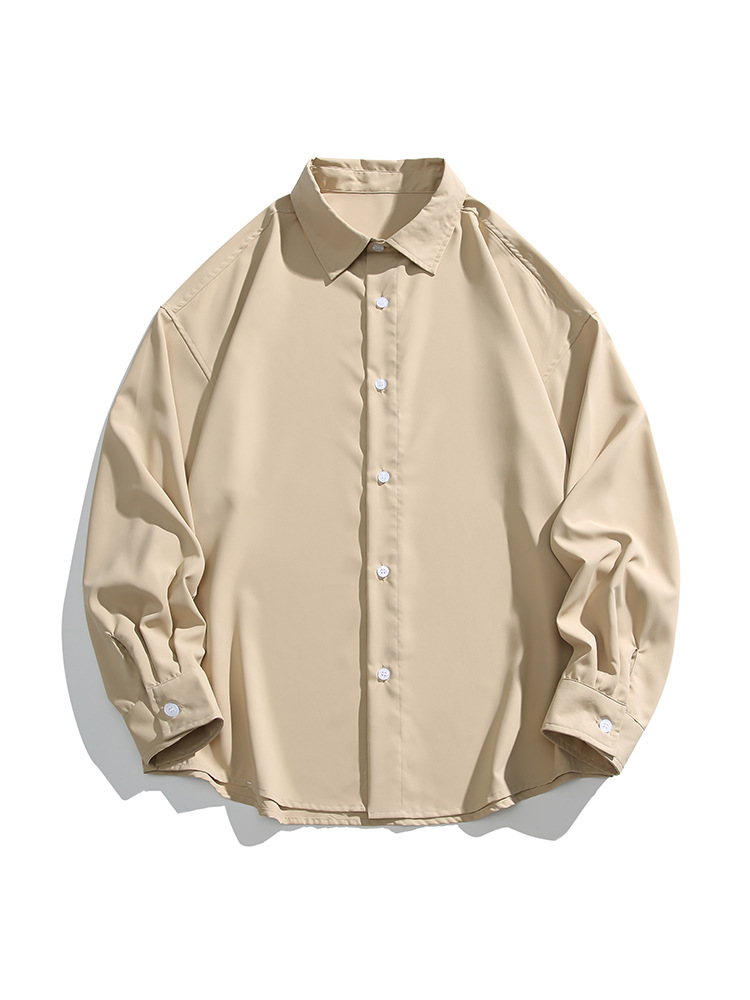 Goryeo silk drape long sleeved shirt 2024 spring/summer new texture trendy brand loose top jacket for men_voghion.com