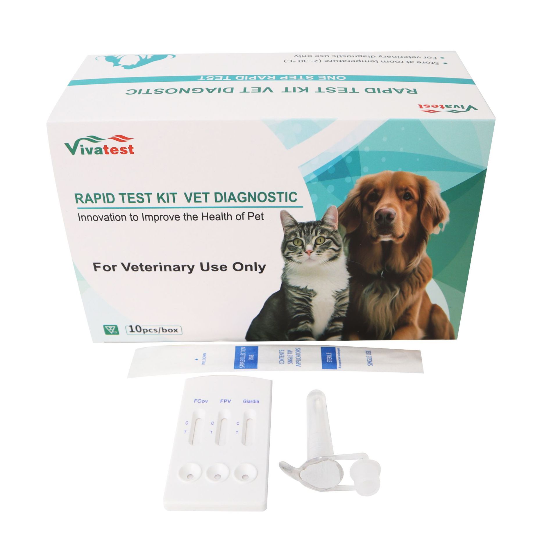 Detección del antígeno triple de FCOV FPV GIA Giardia coronaria felina Giardia AG en mascotas
