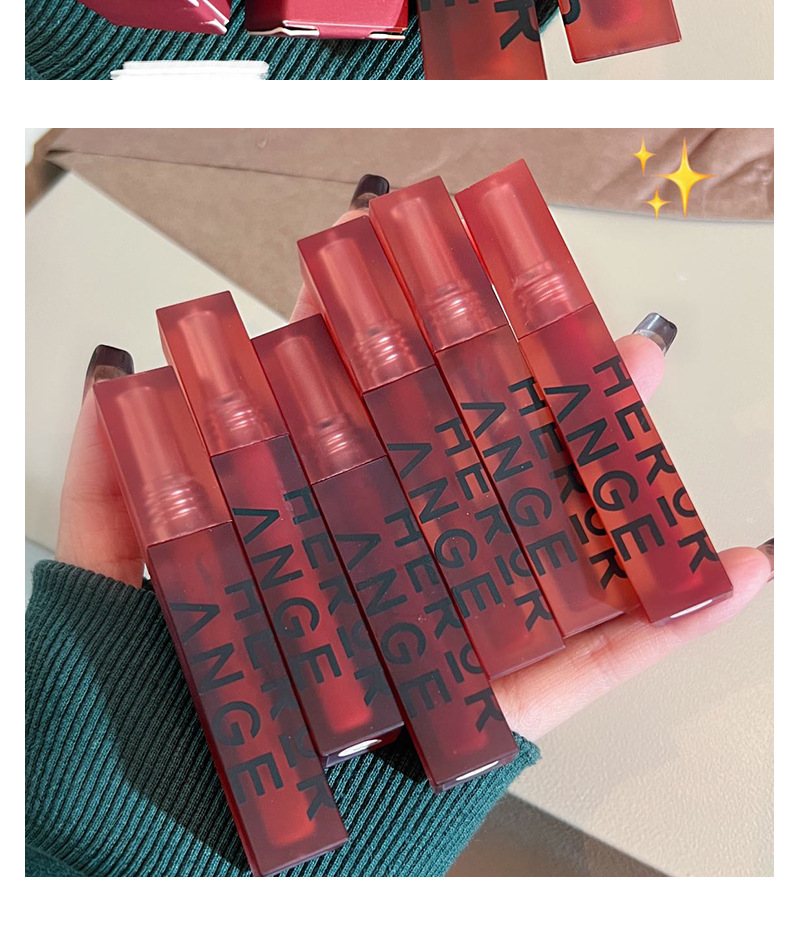 HERORANGE~ New Cloud Mist Light Lip Gloss, Water Mist Lip Lotion, matte Lipstick, Velvet brick Red, Whitening ladies in autumn and winter undefined