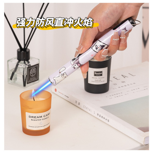 Kitchen stove for cooking tea, gas stove, aromatherapy, direct windproof, blue flame spray gun, rechargeable lighter, outlet ignition gun