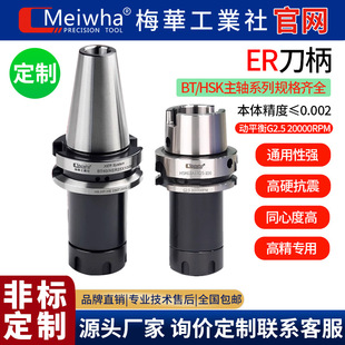 Customized Source Manufacturer Meiwa Hsk Tool Holder Bt40Bt30Bt50 High-Speed Er Tool Holder High Precision
