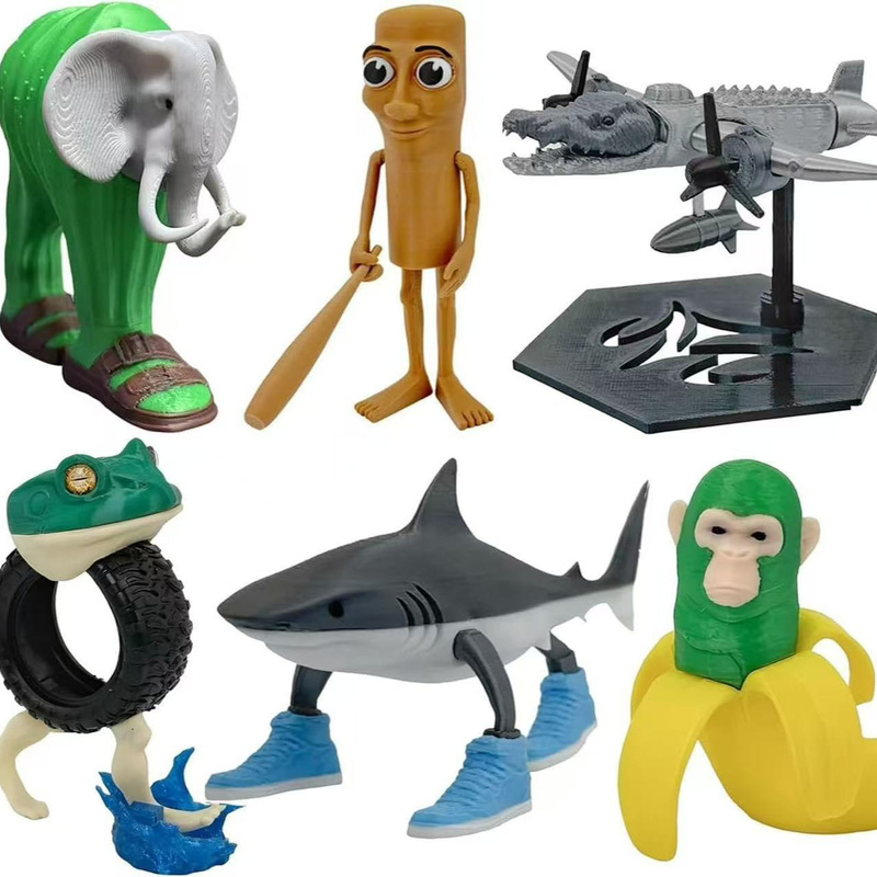 Tungtungtungsahur Italian Brainrot Wooden Stick Man Figure Shanhaijing Spoof Creative Toy