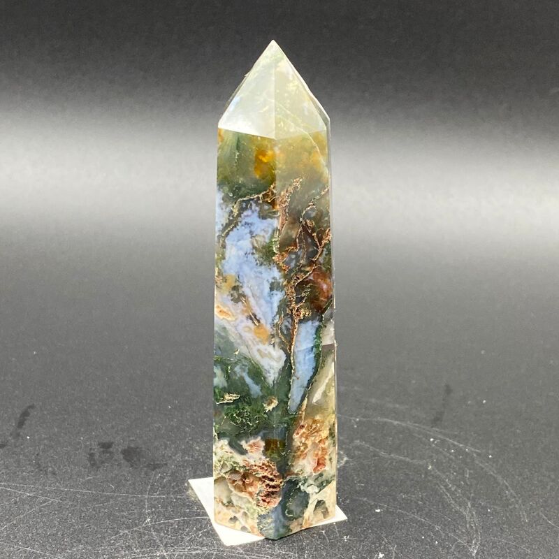 天然水草玛瑙柱子精品手工雕刻件桌面摆件手工雕刻件装饰 买一送一 图 10