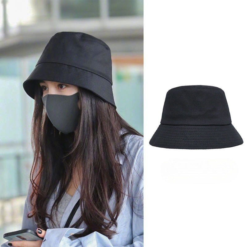 2022 Korean Version of the Fisherman's Hat, Celebrity Style Sunshade Hat, Autumn and Winter Black Sun Protection Hat for Students, Men and Women, Internet Celebrity Bucket Hat