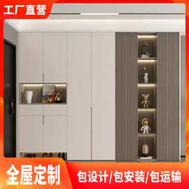 全屋定制直供鞋柜家用大门玄关柜子进门一体靠墙enf环保板材收纳