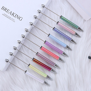 in stock plating printing beaded pen thermal transfer sublimation diy pen creative gradient plating colorful gift ball pen